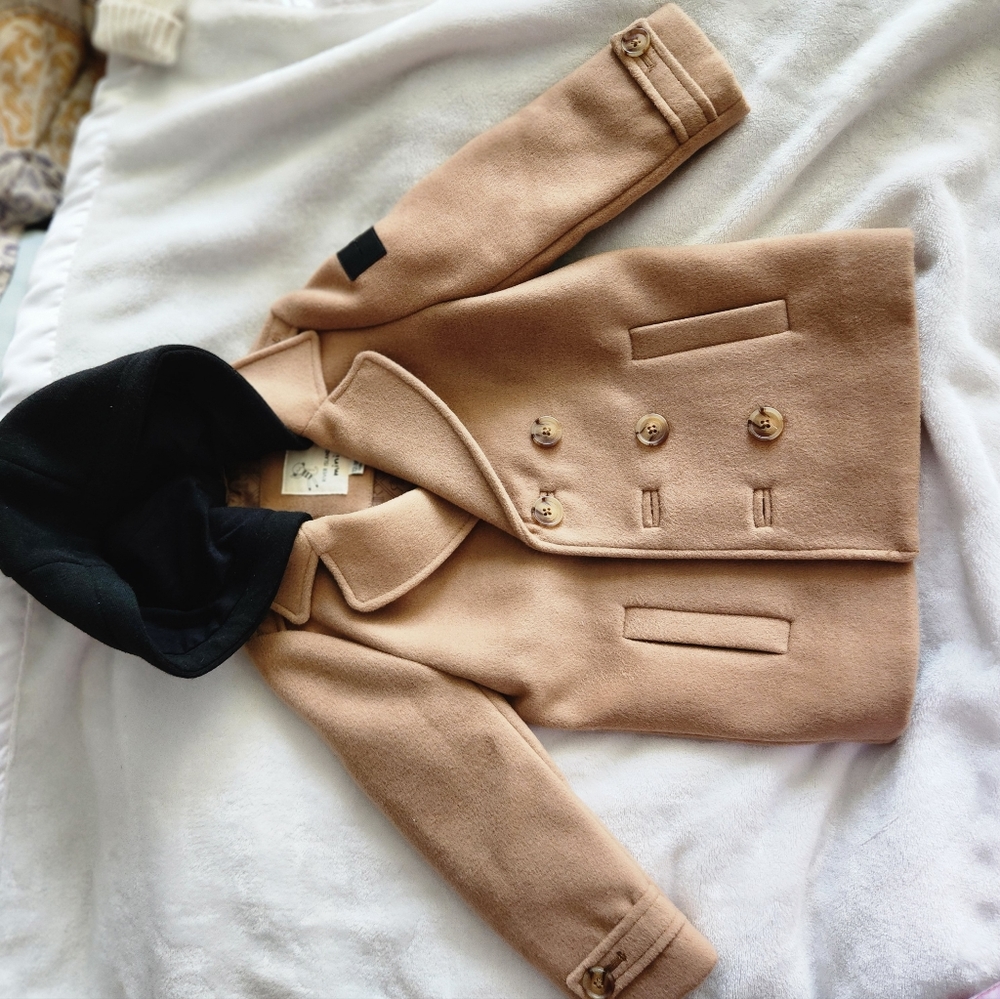 River Island hooded Peacoat beige baby boy